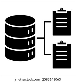 Data Modeling Glyph Icon Vector Illustration