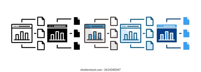 Data Modeling Icon Set Multiple Style Collection