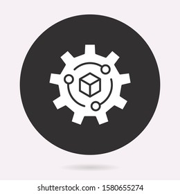 Data modeling icon. Vector illustration isolated. Simple pictogram for graphic and web design.