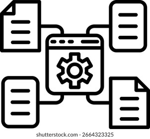 Data modeling Line vector Icon Design