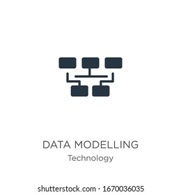 Data modelling icon vector. Trendy flat data modelling icon from technology collection isolated on white background. Vector illustration can be used for web and mobile graphic design, logo, eps10