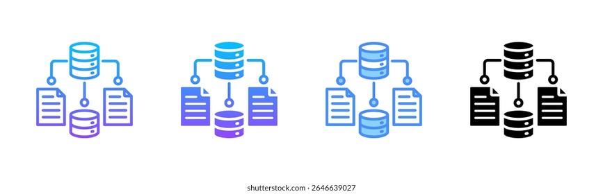 Data Modelling Multi Style Icon Set