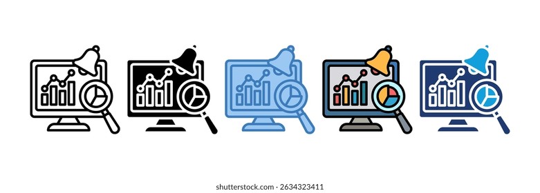 Elemento Ícone Do Monitor De Dados Para Design