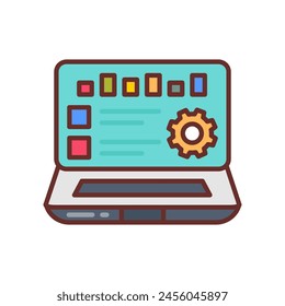 Data Monitoring  icon in vector. Logotype

