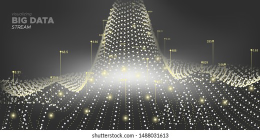 Data Motion. White Infographic Visualization. Cyber Poster. Fluid Abstract Big Data. White Virtual Effect. Business Illustration. Fluid Science Diagram. Linear Big Data. Virtual Effect.