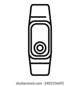 Data network band icon outline vector. Sport data network. Security digital