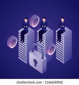 data network businessman concept
