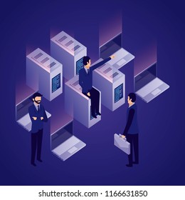 data network businessman concept