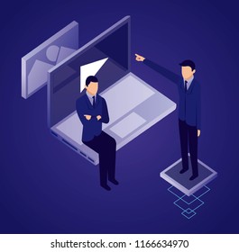 data network businessman concept