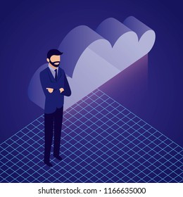 data network businessman concept