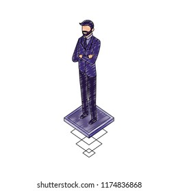 data network businessman concept