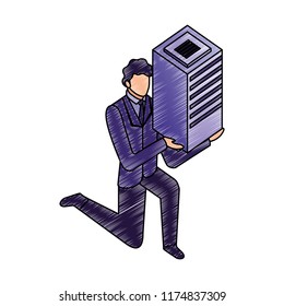 data network businessman concept