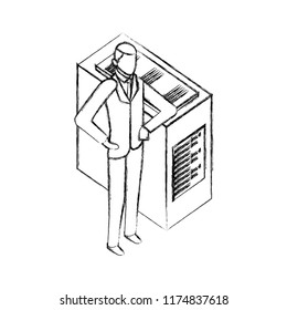 data network businessman concept