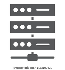 Data network glyph icon, data and analytics, system sign, vector graphics, a solid pattern on a white background, eps 10.