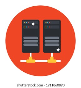 
Data network icon in flat style 