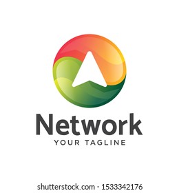 data network modern logo. upload logo modern 3d.