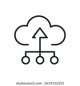 Data network thin line icons. Perfect pixel on transparent background