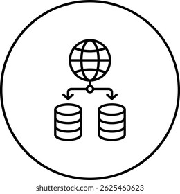 Ícone de vetor de Rede de Dados. Pode ser usado para impressão, aplicativos móveis e da Web.