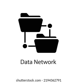 Data Network vector Solid Icon Design illustration on White background. EPS 10 File 