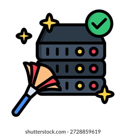 Ícone de Normalização de Dados - Ilustração de Vetor de Estilo de Cor Linear