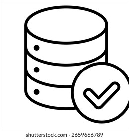 Vetor de ilustração do ícone do contorno de normalização de dados