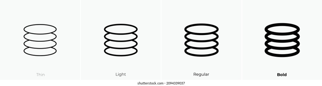 Null-Symbol. Thin, hellrosa und feines Design einzeln auf weißem Hintergrund