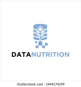 data nutrition modern logo design