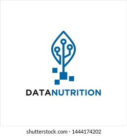 data nutrition modern logo design