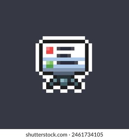 Daten zum stehenden Banner im Pixel Art-Stil