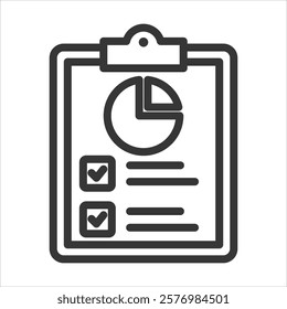 Data Outline Icon Vector Illustration