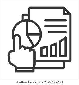 Data Outline Icon Vector Illustration