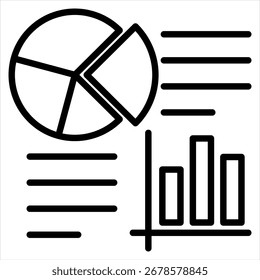 Data Outline Single Icon Illustration