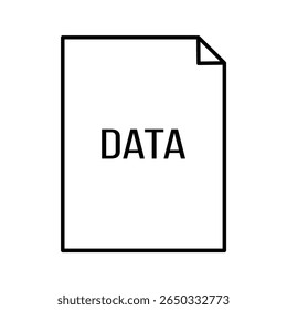 Data Outline vector icon vector for UX UI