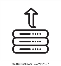 Data Output simple line icon