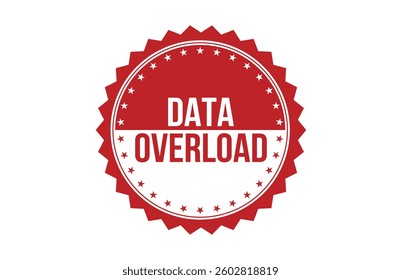 Data Overload red ribbon label banner.
