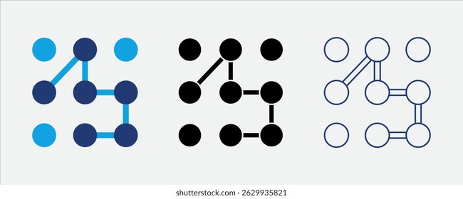 Ícone de padrão de dados para visualização de IA digital