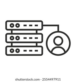 Data People Outline Icon Vector