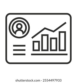 Data People Outline Icon Vector