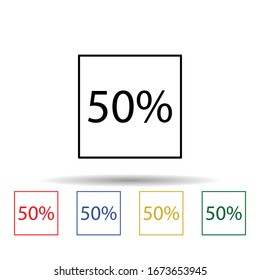 Mehrfarbensymbol mit Datenprozentsätzen. Einfache dünne Linie, Vektorillustration von Online- und Web-Symbolen für i und ux, Website oder mobile Applikationen