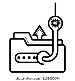 Data phishing, hacking online scam