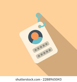 Data phishing icon flat vector. Virus hacker. Internet online