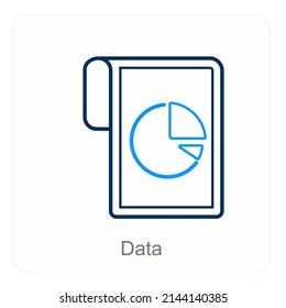 Data And Pie Chart Icon Concept