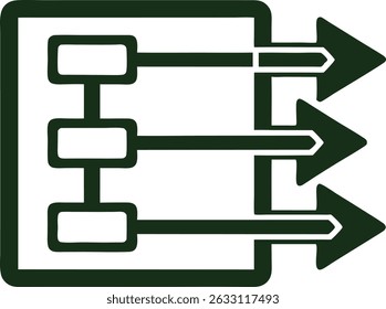 Diseño de icono de flujo de canalización de datos que ilustra el procesamiento de información y el flujo de trabajo