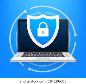 Data and pirvate information protection. Data Protection, privacy, and internet security. Vector illustration.