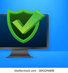 Protección de datos e información privada. Protección de datos, privacidad y seguridad de Internet. Ilustración vectorial.