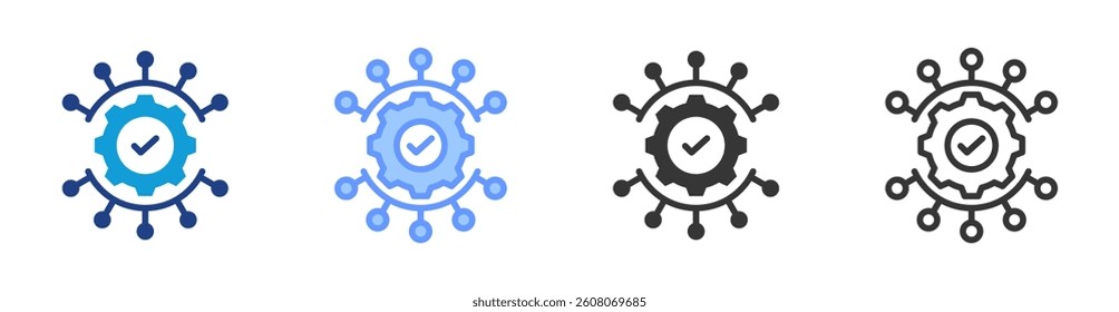 Data Preparation icon set multiple style collection