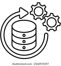 Data Preprocessing Icon - Line Style - How to use AI Theme