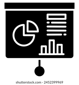 Data Presentation icon line vector illustration