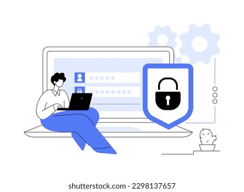 Data privacy abstract concept vector illustration. Internet privacy policy, information safety regulation, personal data protection, security software, confidential info access abstract metaphor.