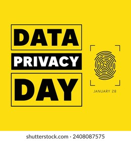 Data Privacy Day 28 January Vector Design 